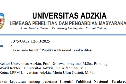 Pencairan Insentif Publikasi Juni 2025